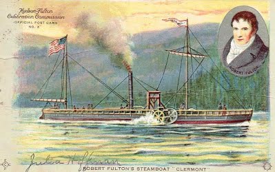 1909 Postcard of Robert Fulton's Steamboat "Clermont"